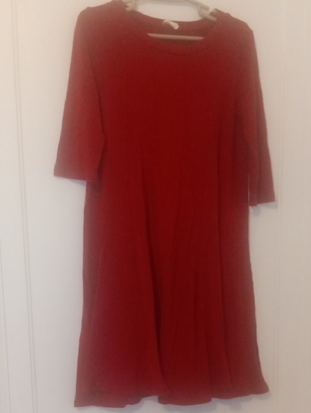 Simple Red Shift Dress girl 7